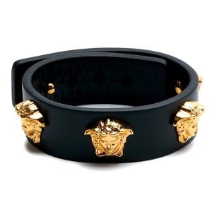 SOLD. Versace Unisex Leather Bracelet